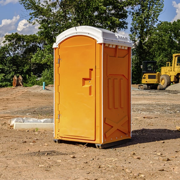 can i customize the exterior of the porta potties with my event logo or branding in Snow Lake AR